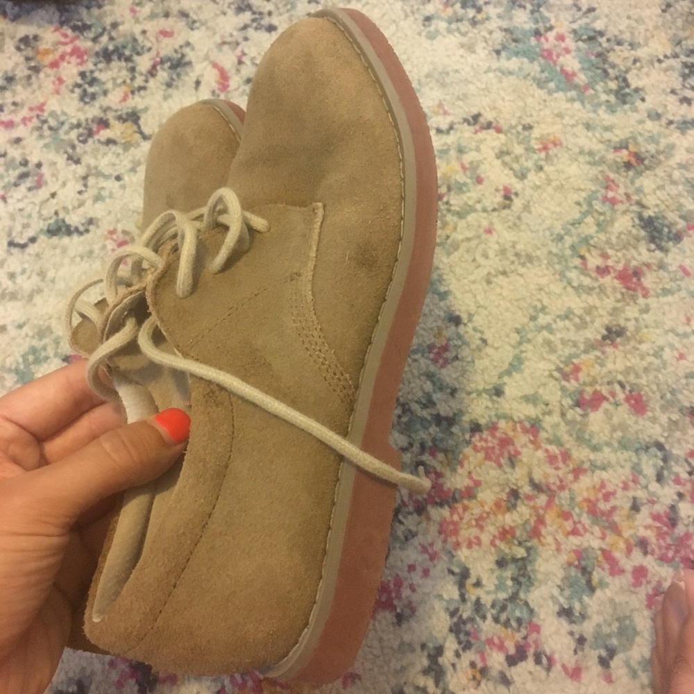 Boys Tan Suede Leather Shoes Tucker and Tate